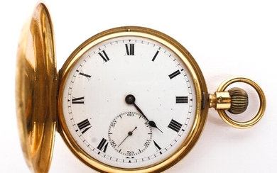 An 18ct gold cased full hunter pocket watch