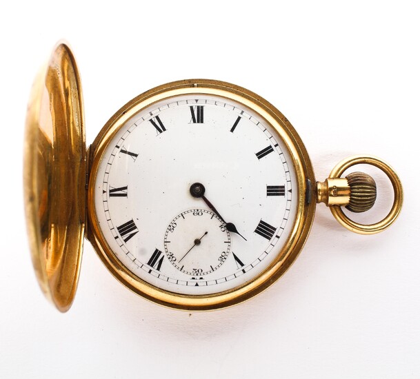 An 18ct gold cased full hunter pocket watch