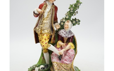 An early 20th century Continental porcelain Derby style grou...