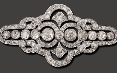 An early 20th century diamond-set brooch