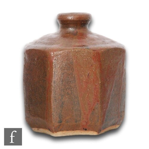 An octagonal slab built vase of shouldered form, from The Le...