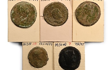 Ancient Roman Imperial Coins - British Mixed AE Coin Group [5]