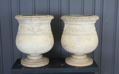 Antique 19th C Terracotta Garden Urns