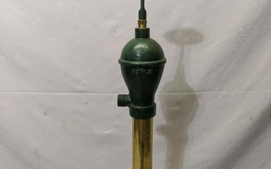 Antique Brass & Cast Iron Barnes Pump Art Deco