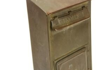 Antique Patinated Brass Mailbox