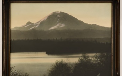Asahel Curtis ''Mount Rainier'' 1911 Tinted Photograph