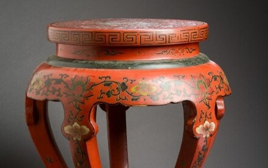 Asian Red Lacquer Stand.