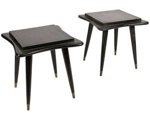Atomic Lacquered Lamp Tables - Pair