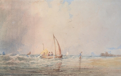 Attributed to Copley Fielding (British 1787-1855), Fishing boats