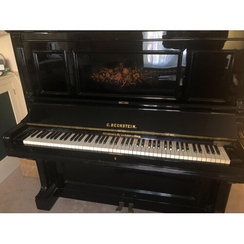Bechstein (c1900) An overstrung upright piano in a re-polish...