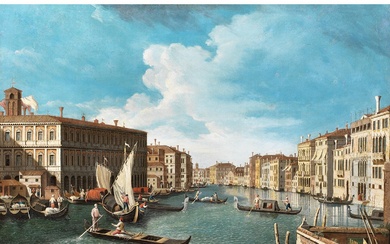 Bernardo Canal, 1674 Venedig – 1744, VEDUTE DES CANAL GRANDE MIT DEN FABBRICHE NUOVE DI RIALTO UND DEN CAMPANILE VON SAN GEREMIA