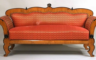 Biedermeier Part-Ebonized Knoll Sofa