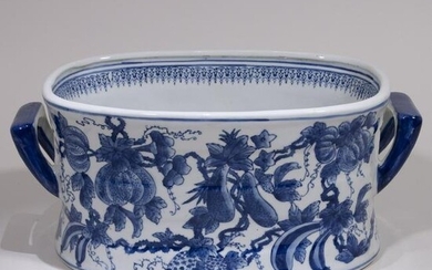 Blue & White Porcelain Jardiniere