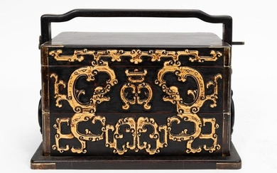 CHINESE 3-TIERED WEDDING BOX WITH RAISED DETAIL