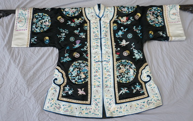 CHINESE EMBROIDERED SILK CEREMONIAL ROBE