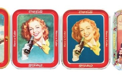 COLLECTION OF 4 COCA-COLA ADVERTISING TRAYS
