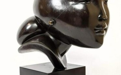 CORNELIUS ZITMAN Bronze sculpture. Tte de Dina. Monogr