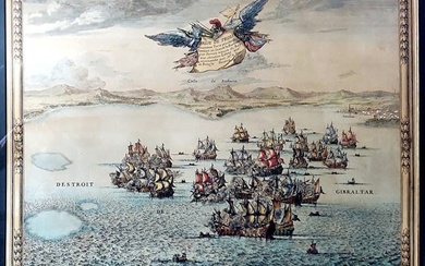 Capture of Turkish Ships near Tétoüan by French Navy 1643 Etching