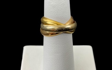 Cartier 18K Tricolor Trinity Rolling Ring