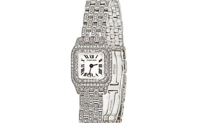 Cartier Panthere 18K White Gold Panthere Diamond Mini 2363 Watch