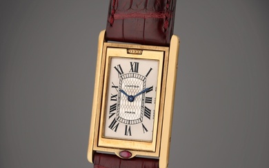 Cartier Reference 1625 Tank Basculante | A limited edition yellow gold reversible wristwatch, Circa 1997