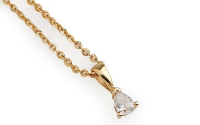 Chain in 18K (750/°°) yellow gold, holding a...