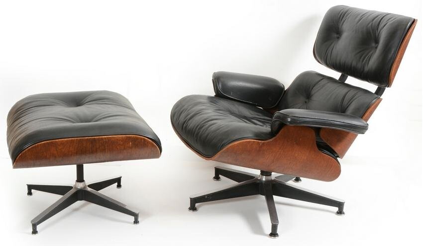 Charles and Ray Eames rosewood lounge chair and