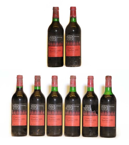 Chateau Hauchat, Fronsac, 1970, eight bottles
