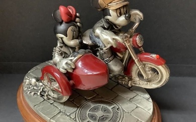 Chilmark Disney Mickey Minnie Two Wheeling "Get Your Motor Running" Pewter 369/950