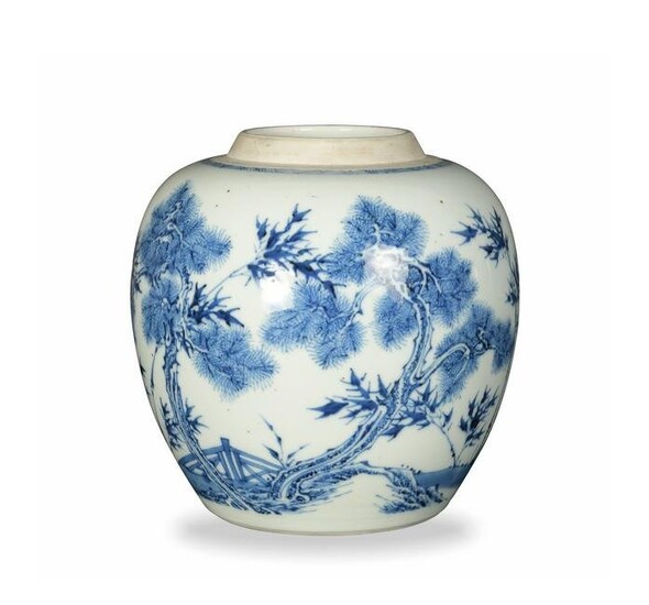 Chinese Blue and White Jar, Yongzheng