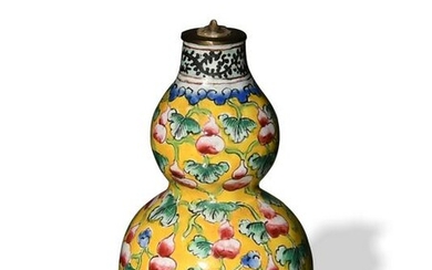 Chinese Enameled Bronze Hulu Snuff Bottle, Qianlong