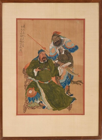 Chinese Painting of Guandi and Liu Bei