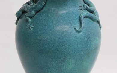 Chinese blue glazed porcelain jar