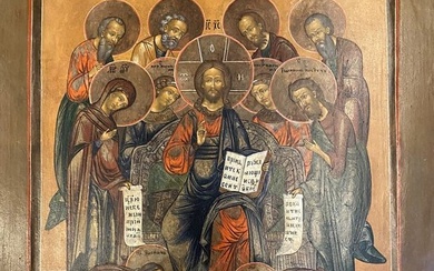 Christ Pantocrator with Selected Saints (John, Peter, Paul, Matthew, Michael, Gabriel, Forerunner