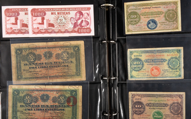 Collection in album with African banknotes incl. Western African States,...