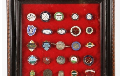 Collection of 25x early and some rare Golf Club Enamel Membe...
