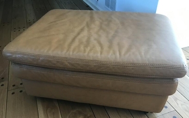 Contemporary Maurice Villency Leather Ottoman
