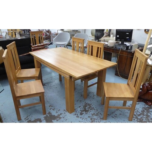 DINING SET, contemporary design, includes table and six chai...