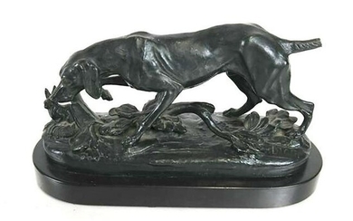 DION: Pointer Dog Sculpture - Bronze