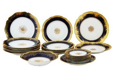EARLY 20TH C FRENCH LIMOGES GILT PORCELAIN PLATES