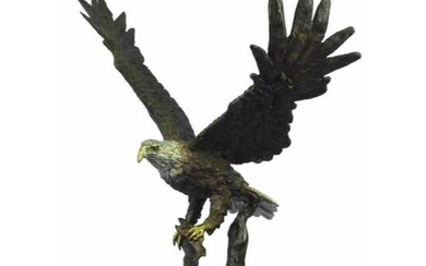 Eagle Landing Bronze Sculpture
