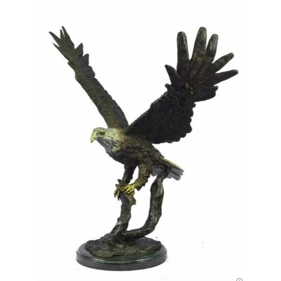 Eagle Landing Bronze Sculpture