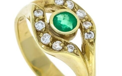 Emerald diamond ring GG 585/00