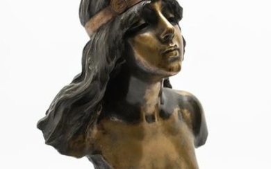 Emmanuel Villanis "Salome" Art Nouveau Bronze Bust