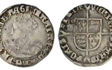 England. House of Tudor. Mary (1553-1554). Groat. 1.8 gms. Crowned bust left, retrograde Z in l...