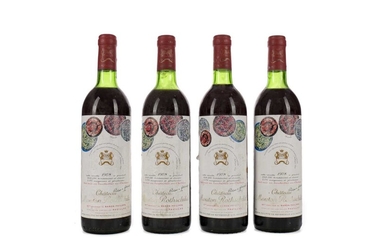 FOUR BOTTLES OF CHATEAU MOUTON ROTHSCHILD 1978