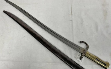 FRENCH 1866 CHASSEPOT YATAGHAN SWORD BAYONET STAMPED A & A5 ...
