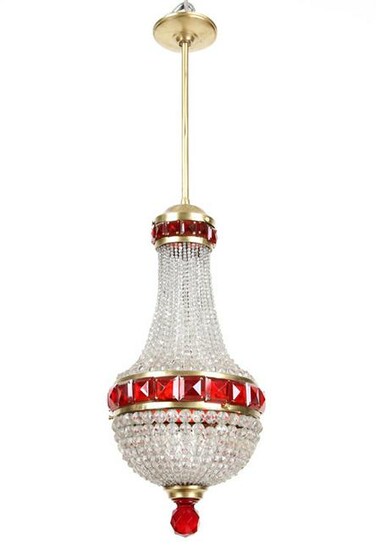 FRENCH EMPIRE STYLE CRYSTAL CHANDELIER C.1900