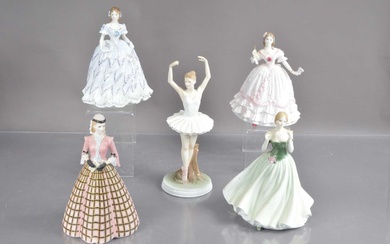 Five Royal Worcester limited edition porcelain figurines
