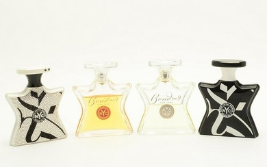 Four Bond Perfume Bottles with Contents, Two with